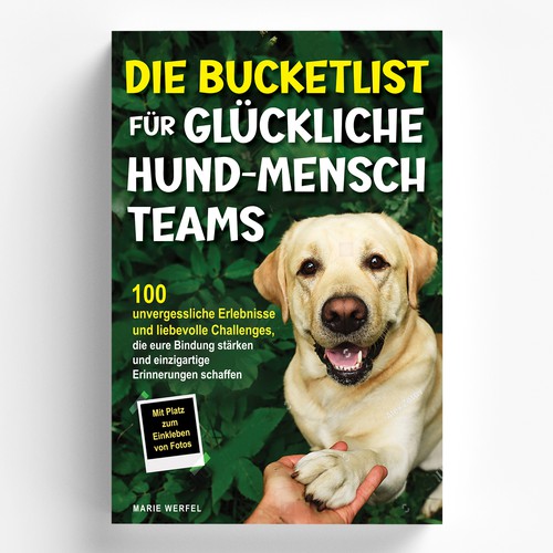 Design a harmonious, cute cover for a dog & human bucketlist Design by elQue.design