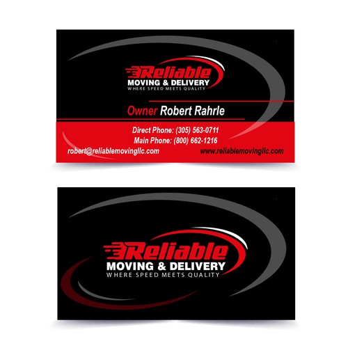 Business Card Design for Moving Company Diseño de glowflower