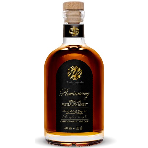 Striking and super premium whisky label design Design by Debdutta*