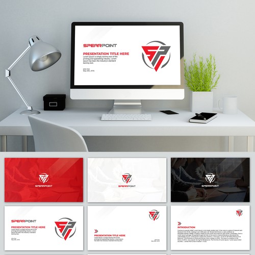 PowerPoint Template for security & technology startup Design by Lemono Design