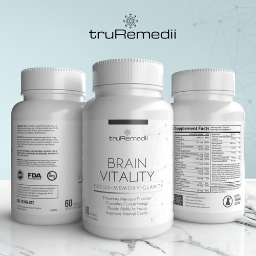 Design minimalist supplement label for a premium brand Design by Tamara.D