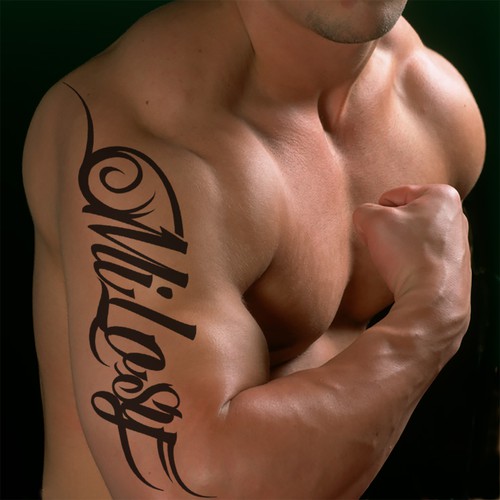 Hidden Name Tatoo Design by Argo Studio