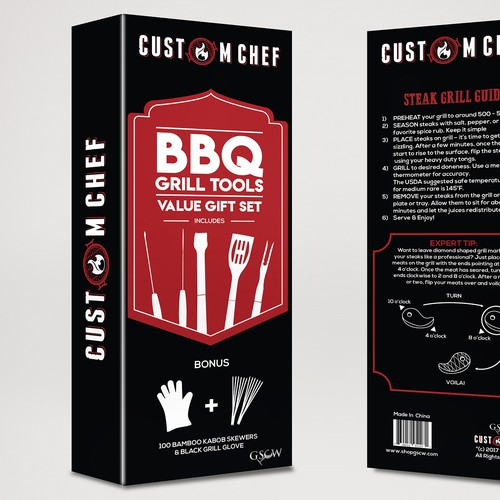 Custom BBQ Grill Tools Package - New Brand. Your help needed! Design réalisé par studio02