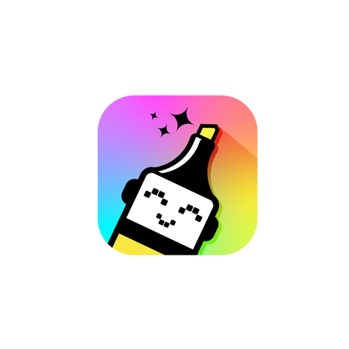Designs Highlighter pen app icon for iPhone, iPad, and Mac. Icon or