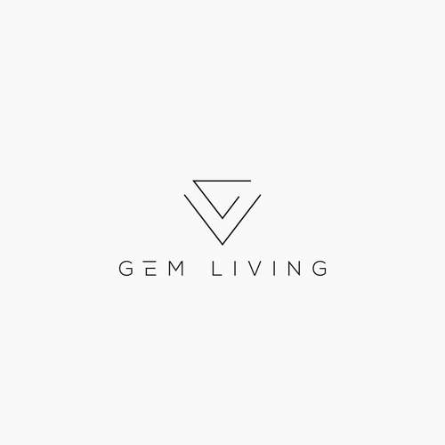 Geometrical, minimalist, modern brand design for Gem Living Design by jacondsign