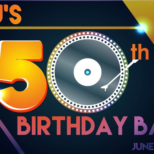 We need a logo for my friend EJ's 50th birthday bash Design by Davissen