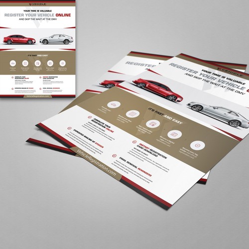 One-Page Flyer for VehicleRegistration.com Design von f.artwork