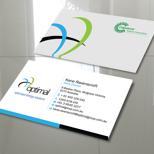 Create new business cards for Optimal Group Diseño de bleubird