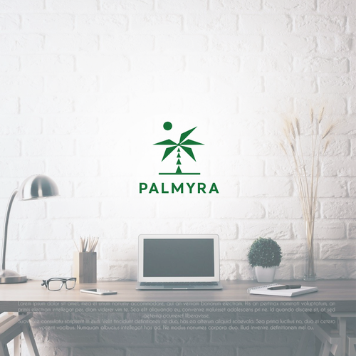 Palmyra Logo Context - Mix of History and Technology Design by pixelgarden