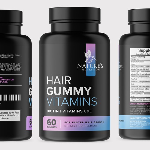 Nature's Nutrition needs a Gummy Vitamins black label Design by vitalfuerze