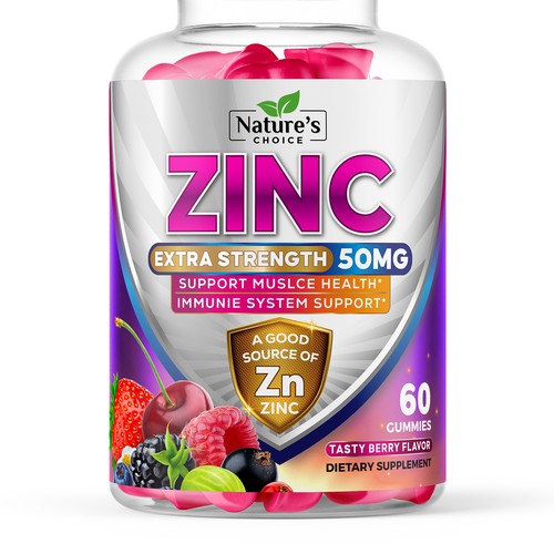 Tasty Zinc Gummies design needed for Nature's Choice Réalisé par ✝DeSiGnEr✝JOHN