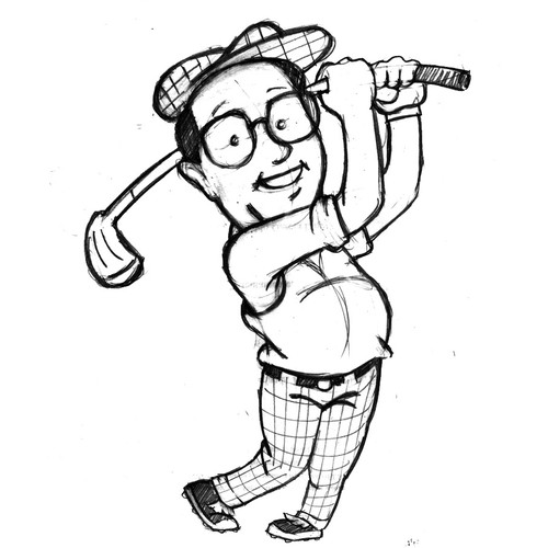 Famous Golf Caricature Design by ReyGarciaL