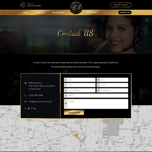 Black & gold themed website design Design by MyCreativeMind