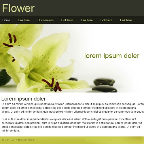 1-3 Page Website Template Design von Creative Chef