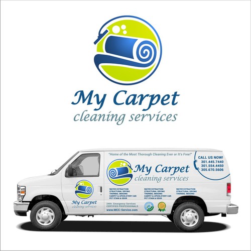 carpet cleaning logo design