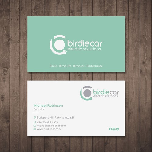 business card for company called birdie Design by Tcmenk