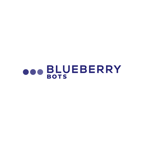 Logo for "Blueberry". An automated Chatbot provider Design by .May