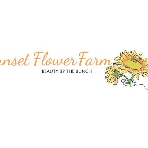 logo for Sunset Flower Farm | Logo design contest