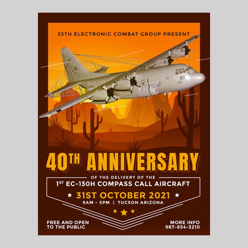 Air Force Flying Group 40th Anniversary Celebration Design by B88B