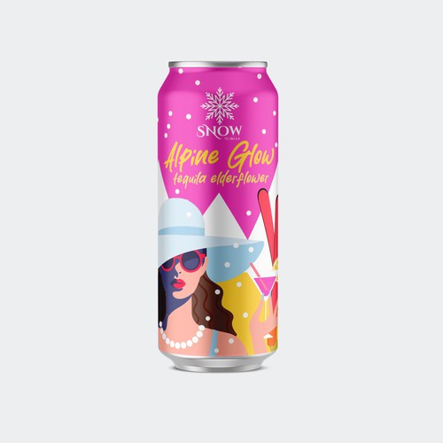 Snow Tequila Cocktail CANS Design by Plush Design