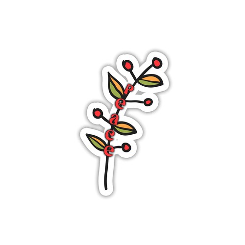 Design di Design A Sticker That Embraces The Season and Promotes Peace di Dope Hope