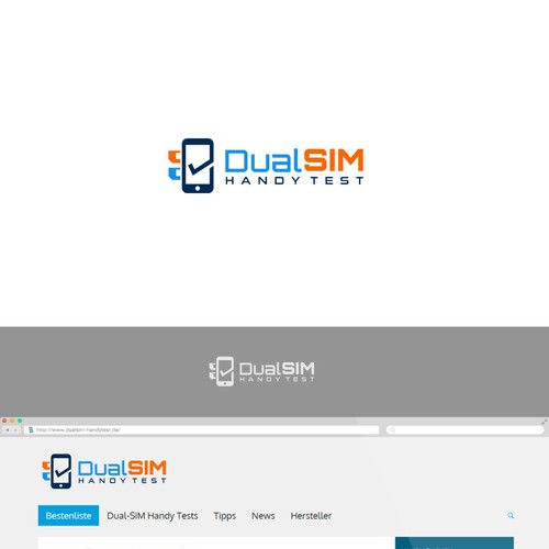 1 fresh logo for a website reviewing 2-SIM smartphones Design by HenDsign™