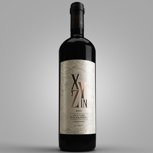 Gothic Old Vine Zinfandel Wine Label Design by sougatacreative