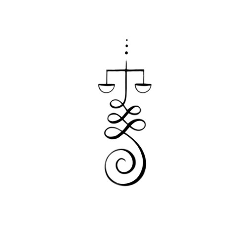 Unalome/Libra Scales Wrist Tattoo Design by LunaMia