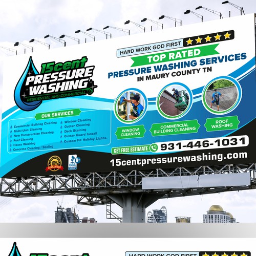 Modern Pressure Washing Billboard Design by JobDONE