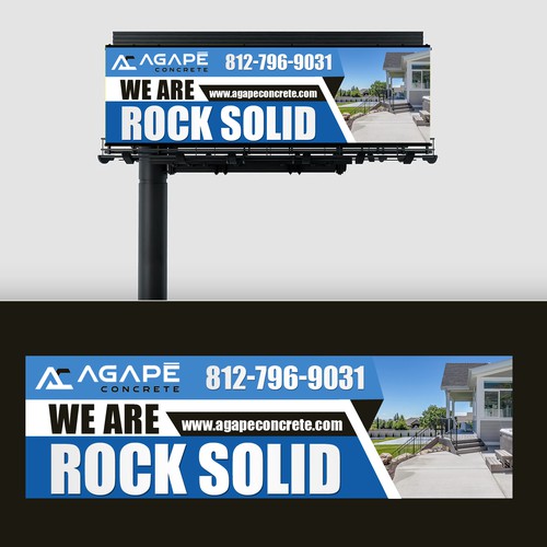 AN AMAZING CONCRETE COMPANY BILLBOARD NEEDED Aprox 14’ tall and 48’ wide Design by rskideas