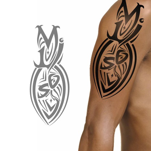 Hidden Name Tatoo Design by bxp