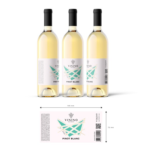 Modern label design for a house wine in a wine bar called VININO Design by Shark1@