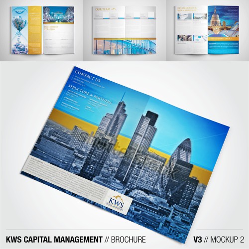 Design a high end marketing brochure for a start up fund Design by MorganEscott