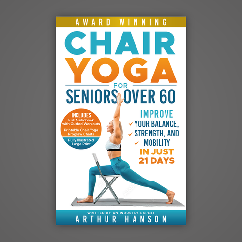 Motivating and inspiring fitness for seniors book cover re-design