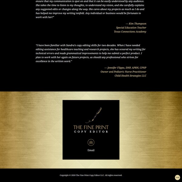 Freelance Copy Editor Website