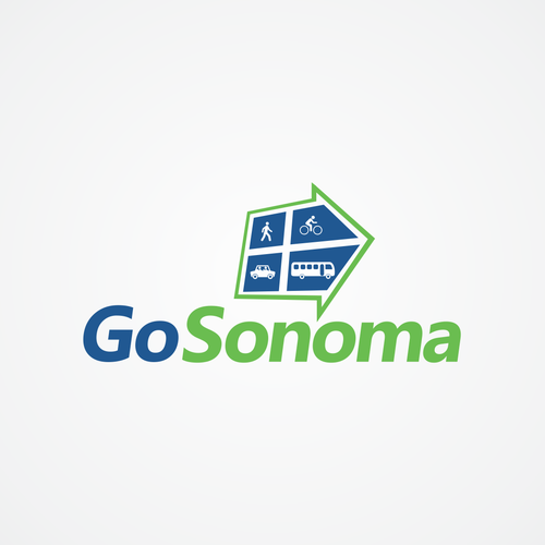 Multi-modal transportation logo for Sonoma County Design by ability