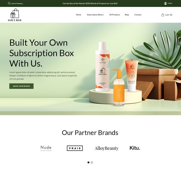 Wix Subscription E-Commerce Website