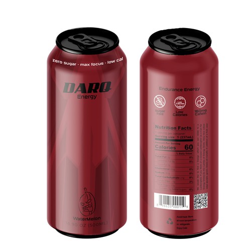 Create a unique Design for a sugar free Energy Drink Can! Design by rakaruaan