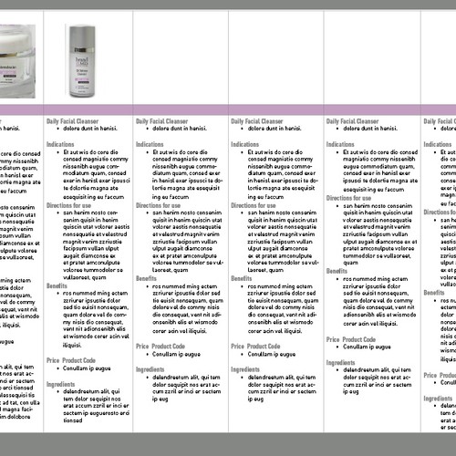 Skin care line seeks creative branding for brochure & fact sheet Design por Cyndia