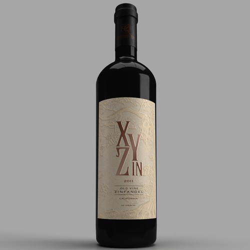 Gothic Old Vine Zinfandel Wine Label Design by sougatacreative