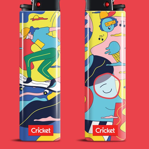 Create illustrations for a limited collection of Cricket Lighters (Multiple Winners) Design by Nicolás Duque