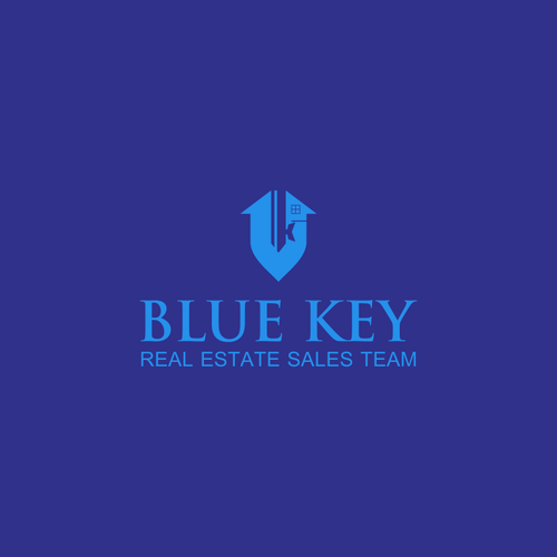 Create a modern bold logo for Blue Key Real Estate Sales Team Logo