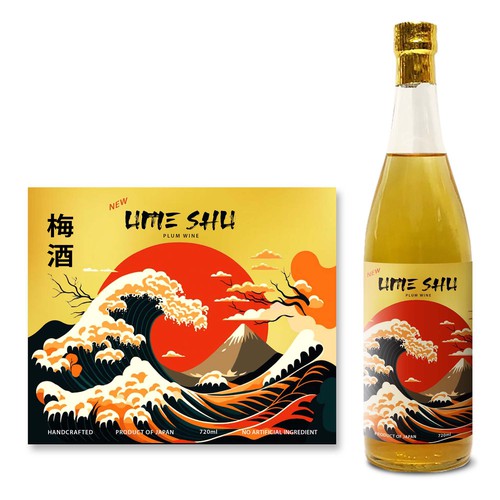 JAPANESE UME SHU Label design for lady 25-30 Design by RMC@D+