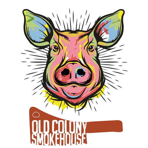 Design a gritty, valiant pig for our barbecue restaurant Design by leargamar