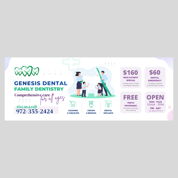 Family dentistry banner ad