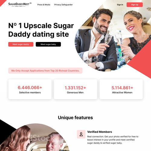 We need a luxury new web design for our sugar daddy project Design réalisé par JohanaUI