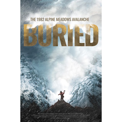Movie poster for "Buried: The True Story of a Deadly Avalanche" Diseño de WooTKdesign