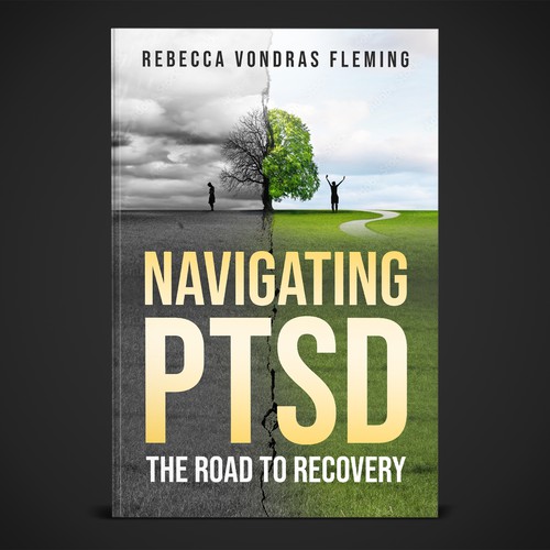 Design a book cover to grab attention for Navigating PTSD: The Road to Recovery Diseño de Divya Balu