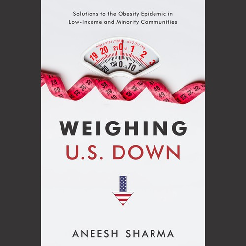 Book Cover: Non-fiction book on the obesity epidemic. Front, back, and spine - paperback & ebook. Design by kmohan