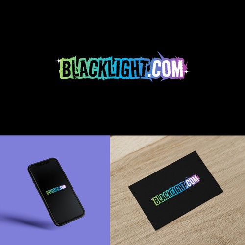 Logo for Blacklight online store to convey 'smoke shop' culture Design by Katya Murasheva